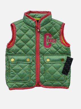 Coogi Baby Puffer Vest 18M Colorful Chevron Quilted Zip Up Jacket NWT